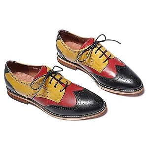 mona✨ Amazon.com | Mona flying Womens Leather Chunky Heel Monk